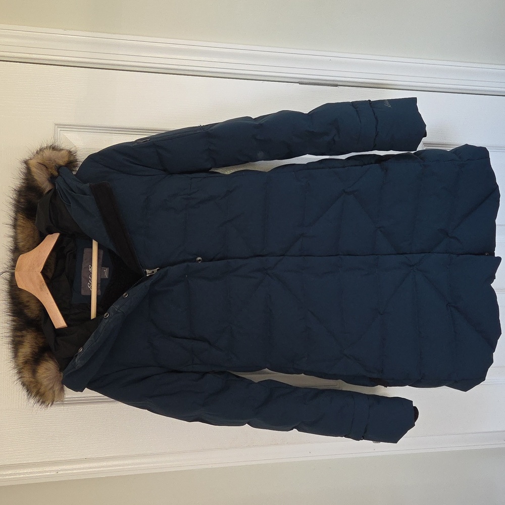 Eddie Bauer Women's Sun Valley Down Filled Hooded Parka Jacket Winter Coat